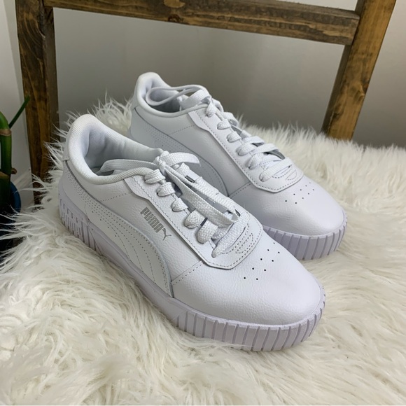 PUMA Carina Leather Casual Sneakers - Picture 1 of 10